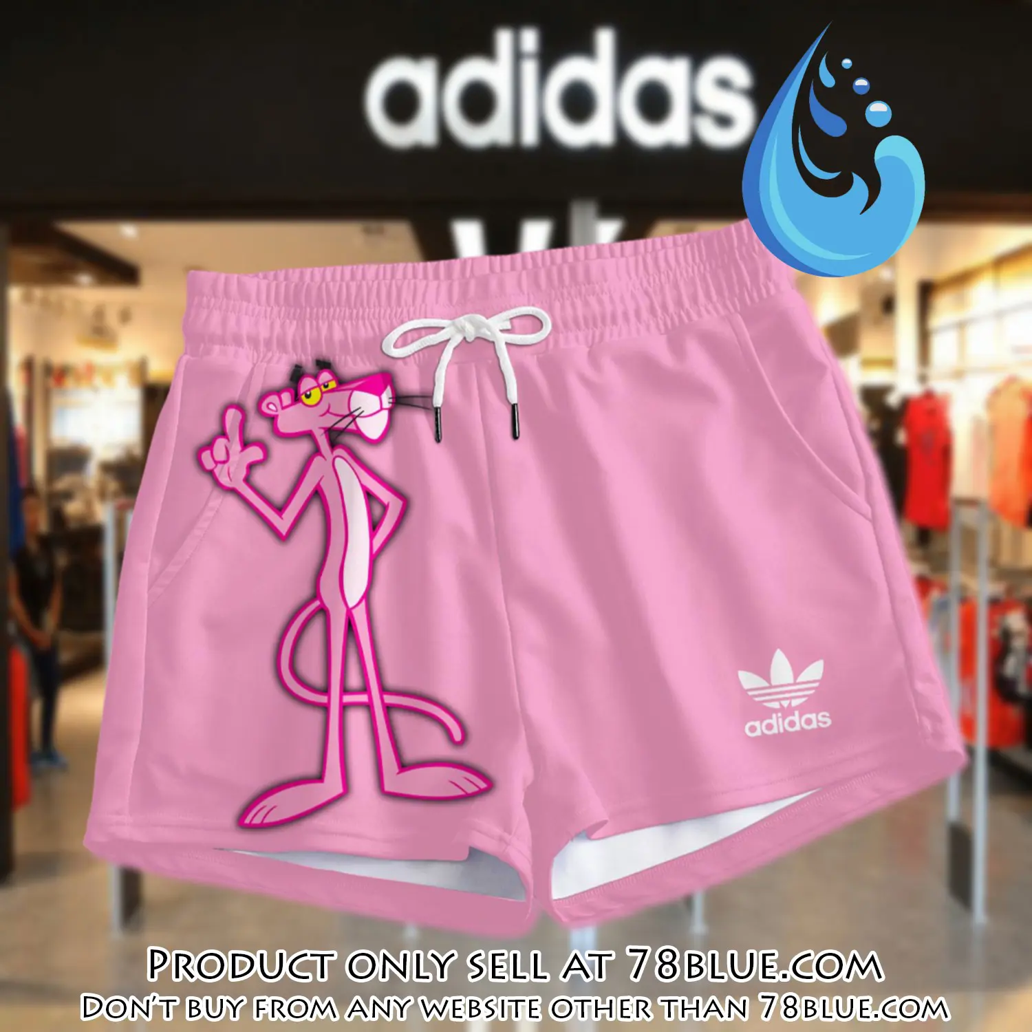 Premium pink panther in adidas women shorts lady beach shorts wms1070 78b2048145